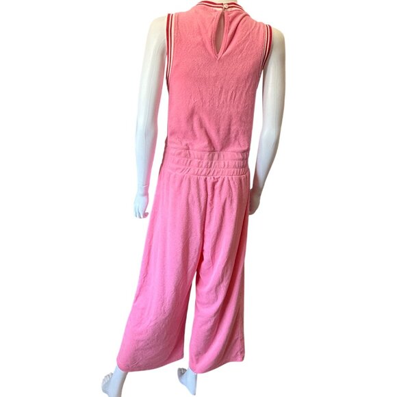 Juicy Couture Pink Terrycloth V-Neck Sleeveless Jumpsuit Womens Size Large NWT - Picture 2 of 8